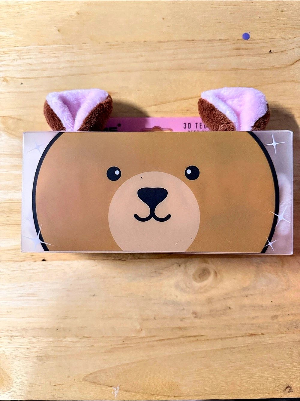 the Crème shop 3D Teddy Headband Brown & Pink
